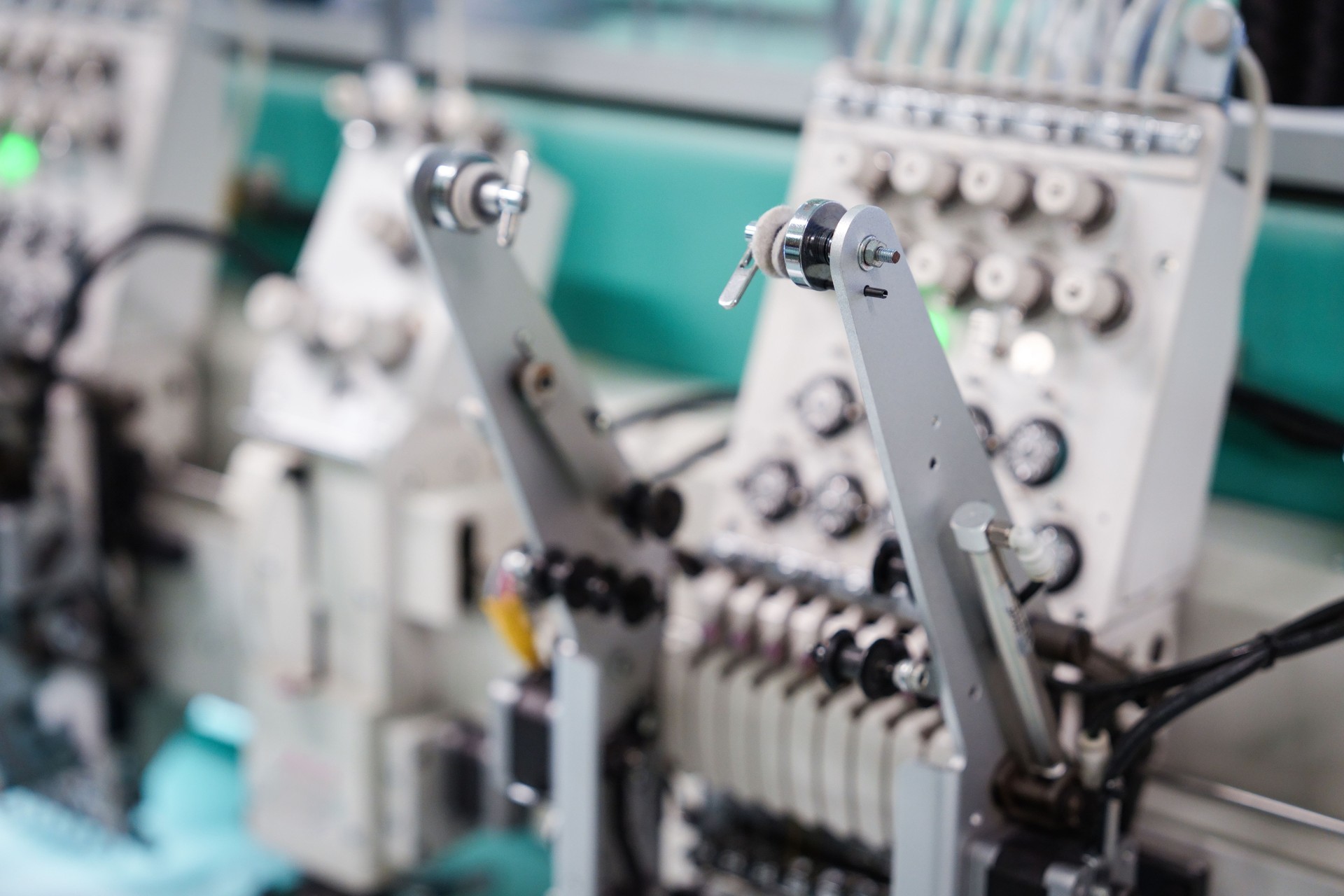 Multi Needle Embroidery Machine in Textile factory